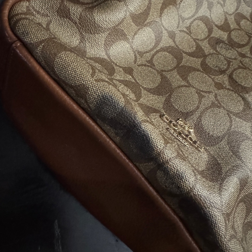 Coach Brown Signature Shoulder Bag - Picture 9 of 10